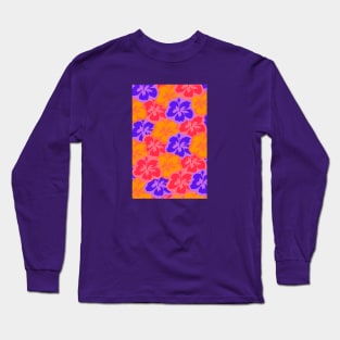 Hibiscus Tropical Pattern Long Sleeve T-Shirt